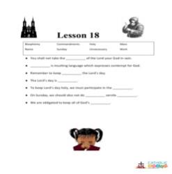 The 2nd and 3rd Commandments of God - Fill-in-the-Blanks